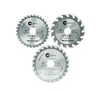Dapetz 3 Lame de Scie Circulaire au Carbure 150mm Diamètre 20mm Calibre Mitre Coupe avec Joints