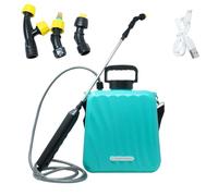Dapetz ® Pulvérisateur à pression de jardin à piles 8 L - Pulvérisateur électrique pour mauvaises herbes et eau avec 3 modes de pulvérisation réglables, 3 buses de pulvérisation, indicateur de