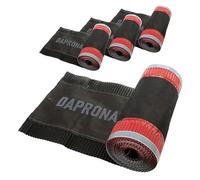 DAPRONA 4 rouleaux Bande de faîtage 5m x 180mm Noir RAL 9005 aluminium | Étanchéité toiture autocollante, bande butyle étanche, protection arêtier, ruban adhésif réparation tuile