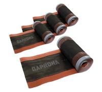 DAPRONA 4 rouleaux Bande de faîtage 5m x 180mm Rouge RAL 8004 aluminium | Bande d'étanchéité toiture autocollante, adhésif butyle imperméable réparation tuiles, protection sous-faîte souple