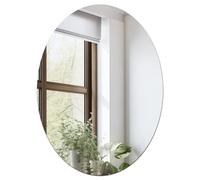 DARENYI Miroir Mural Adhésif Ovale 42x33 cm,Miroir Autocollant en Acrylique | Miroir d'image HD Décoratif sans Cadre,Incassable,Facile à Poser pour Maquillage, Salle de Bain, Vestiaire, Chambre et Entrée
