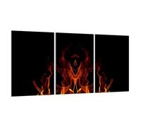 Plaques de recouvrement pour cuisinière 3 pièces 30x52 Vitrocéramiquefeldabdeckung Glas, Feuer Schwarz