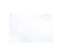 DarHaus Cache-plaque en verre 45 x 52 cm pour cuisinières électriques ou à induction, plaque de protection anti-éclaboussures, planche à découper décorative, Transparente