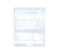 DarHaus Cache-plaque en verre 50 x 52 cm pour cuisinières électriques ou à induction, plaque de protection anti-éclaboussures, planche à découper décorative, Transparente