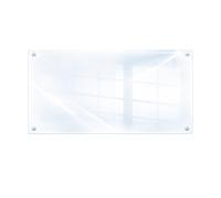 DarHaus Cache-plaque en verre 70 x 52 cm pour cuisinières électriques ou à induction, plaque de protection anti-éclaboussures, planche à découper décorative, Transparente