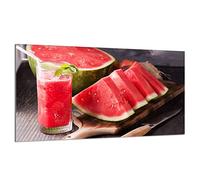 Plaque de recouvrement 90x52 pour cuisinière Céramique Couverture anti-éclaboussures Plaque de verre Déco Planche à découper, Pastèque Fruits