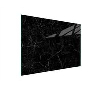 DarHaus Couvercle pour plaque de cuisson universelle en céramique, à induction, Planche à découper en verre 40 x 30 cm, protection anti-éclaboussures, plaque en verre, cuisine, Marbre Noir