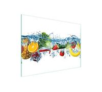 DarHaus Couvercle pour plaque de cuisson universelle en céramique, à induction, Planche à découper en verre 40 x 30 cm, protection anti-éclaboussures, plaque en verre, cuisine, Fruit Légumes