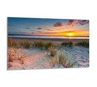 DarHaus Plaque de protection pour plaque de cuisson 80 x 52 cm | 1 pièce, Protection contre les éclaboussures, Planche à découper, Plage Soleil