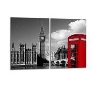 DarHaus Plaque de protection universelle pour plaque de cuisson 2x40x52cm Pour plaques de cuisson Protection contre les éclaboussures Planche découper en verre trempé Décoration, Londres Grand-Ben