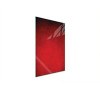 DarHaus Plaque de recouvrement, 35 x 52 cm, en verre, pour cuisinières électrique, à induction, convient comme décoration, protection anti-éclaboussures ou planche à découper, Rouge