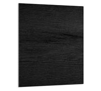 DarHaus Plaque de recouvrement, 40 x 52 cm, en verre, pour cuisinières électrique, à induction, convient comme décoration, protection anti-éclaboussures ou planche à découper, Bois Noir