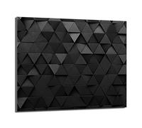 DarHaus Plaque de recouvrement, 60 x 52 cm, en verre, pour cuisinières électrique, à induction, convient comme décoration, protection anti-éclaboussures ou planche à découper, Modèle Noir
