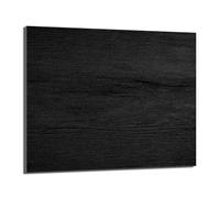 DarHaus Plaque de recouvrement, 60 x 52 cm, en verre, pour cuisinières électrique, à induction, convient comme décoration, protection anti-éclaboussures ou planche à découper, Bois Noir