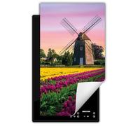 DarHaus Tapis de protection pour plaque à induction 30x52 cm - tulipes - moulin à vent