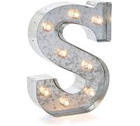Darice 5915-719 Lettre S Lumineuse LED Métal Argent 26,6 x 20 x 5 cm