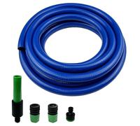 Darnassus Tuyau d'arrosage court en PVC avec raccord rapide en plastique - 5 m, étanche et anti-nœuds, tuyau de raccordement ID de 12 mm pour machine à laver, camping-car, caravane