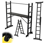 Daromigo Échafaudage Multifonction ,Plate-forme Mobile Aluminium avec Roues , noir TRAPPE POUR ECHELLE