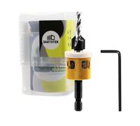 DARTOTEK Foret avec Fraisoir Contre-alésage à 82 Degrés Butée de Profondeur Réglable en Varbure Tête de Perçage Conique HSS 4,8MM pour Le Bois,Le Plastique,Queue Hexagonale à Dégagement Rapide