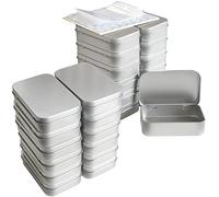 DARUITE Boite Metal à Charnière, Boîtes Vides Rectangulaires, 24 Pièces | Idéal pour le Rangement de Matériel Créatif, Accessoires DIY, Perles, Boutons, Broderie Diamant, Voyage et Maison