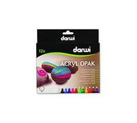DARWI - DA0220012K01C - 12 Marqueurs Assortis - Peinture Acrylique Opaque - Multi-surfaces - Grosse Pointe 3 MM - 6 ML - Loisirs Créatifs - Activité Manuelle - Bricolage - DARWI ACRYL OPAK 12 COLORIS