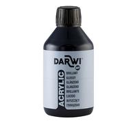 Darwi Flacon de 250 ml de Peinture Acrylique Universelle Brillante - Noir