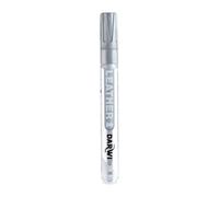 DARWI - DA0420013080C - Un Marqueur Pour Cuir - Coloris Argent - Pointe 2 MM - 6 ML - DARWI LEATHER - Peinture Pour Cuir souple - Loisirs Créatifs - Activité Manuelle - Bricolage