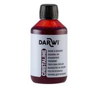 DARWI - DA2300250490C - Un flacon d'Encre à Dessiner transparente et lumineuse - Pour Enfants - Coloris Vermillon - 250 ML - DARWI CRISTALINE - Aquarellable après séchage