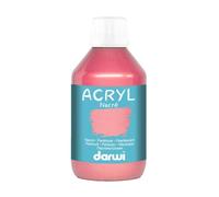 Darwi Flacon de 250 ml de Peinture Acrylique Universelle Nacrée - Rouge nacré