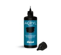Darwi Flacon de 80 ml de Peinture Acrylique Universelle Brillante - Noir
