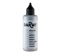Darwi Flacon de 80 ml de Peinture Acrylique Universelle Métallique - Argent