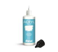 Darwi Flacon de 80 ml de Peinture Acrylique Universelle Nacrée - Blanc nacré