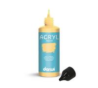 Darwi Flacon de 80 ml de Peinture Acrylique Universelle Nacrée - Jaune or