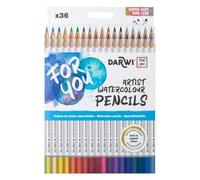 Darwi For You boite de 36 crayons de couleur aquarellables - Assortiment