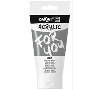 Darwi For You tube de peinture acrylique 75 ml - Argent métallisé
