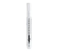 DARWI Marqueur Peinture Textile Opaque Pointe Conique Fine 2mm - Blanc
