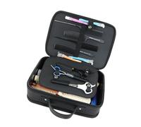 Dasbsug Étui de transport de voyage pour tondeuse à cheveux, fournitures de coiffeur, organisateur d'outils de coiffure, sac de rangement, cadeau pour outils de coiffure, sac de voyage, multicolore