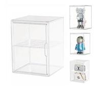 Dasellfa Vitrine Schaukasten Plexiglas Box, Acryl Vitrine, Sammlervitrine mit Tür, Für Minifiguren, Figuren Kleine, Action Figuren Spielzeug, Modellautos, Sammelfiguren (30*25*40cm)