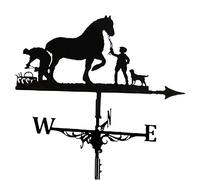 Dasertoe Girouette en métal et indicateur de direction du vent pour cheval