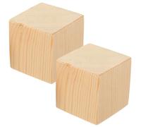 DASHUMIL 2 Pièces Pieds de Lit Rehausseur Table en Bois Beige, Stabilité | Bloc Pied Meuble, Rehausseur pour Meubles Bois, sous Lit, pour Canapé et Machine à Laver