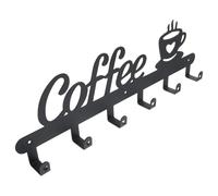 DASHUMIL Porte-tasses à café mural Fer Support de rangement pour tasses Crochets suspendus pour cuisine et maison 1 Set