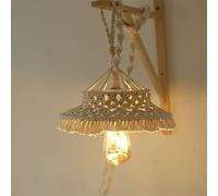 Dasing Abat-jour en macramé Boho Hanging Suspension Couverture Moderne Bureau Chambre Salon Chambre Arroche Maison Décoration