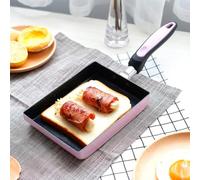 Dasing Tamagoyaki Poêle à omelette japonaise avec revêtement anti-adhésif pour faire des omelettes ou des crêpes (rose)