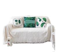 DASJKDI Couvertures de canapé en Coton, Camping Plein air, Glands Pique-Nique, Nappe Lin, Loisirs, détente, Serviette Plage, Tapis Voyage Blanc pour Le Camping(Color1,XL180X180cm)