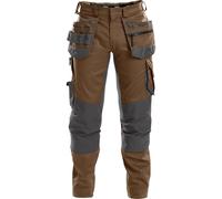 Dassy Arbeitshose mit Stretch, poches holster et poches genouillères FLUX PESCO41 Brun argileux/Anthrazitgris 56