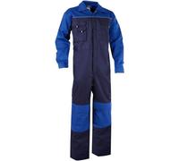 DASSY® Cannes Combinaison bicolore avec poches genouillères BLEU FONCÉ/BLEU GRAIN Taille 3XL Longueur : STANDARD