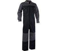 DASSY® Cannes Combinaison bicolore avec poches genouillères NOIR/ZEMENT GRIS Gr.S Longueur : STANDARD
