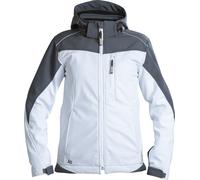 Dassy Veste Softshell bicolore pour femme Jakarta Women PES21 blanc/gris ciment XL