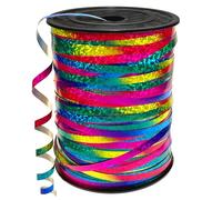 DATEFUN Une bobine Ruban Bolduc Lisse - 450m x 5mm Ruban Cadeau Couleurs pour Mariage, Bricolage Art & Artisanat, Fête et Emballage Cadeau arc-en-ciel