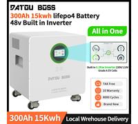 DATOUBOSS 15kwh lifepo4 batterie 48v et onduleur intégré 6200W avec écran tactile LCD amovible avec roues roulantes DT-48V-6200W-15KWh